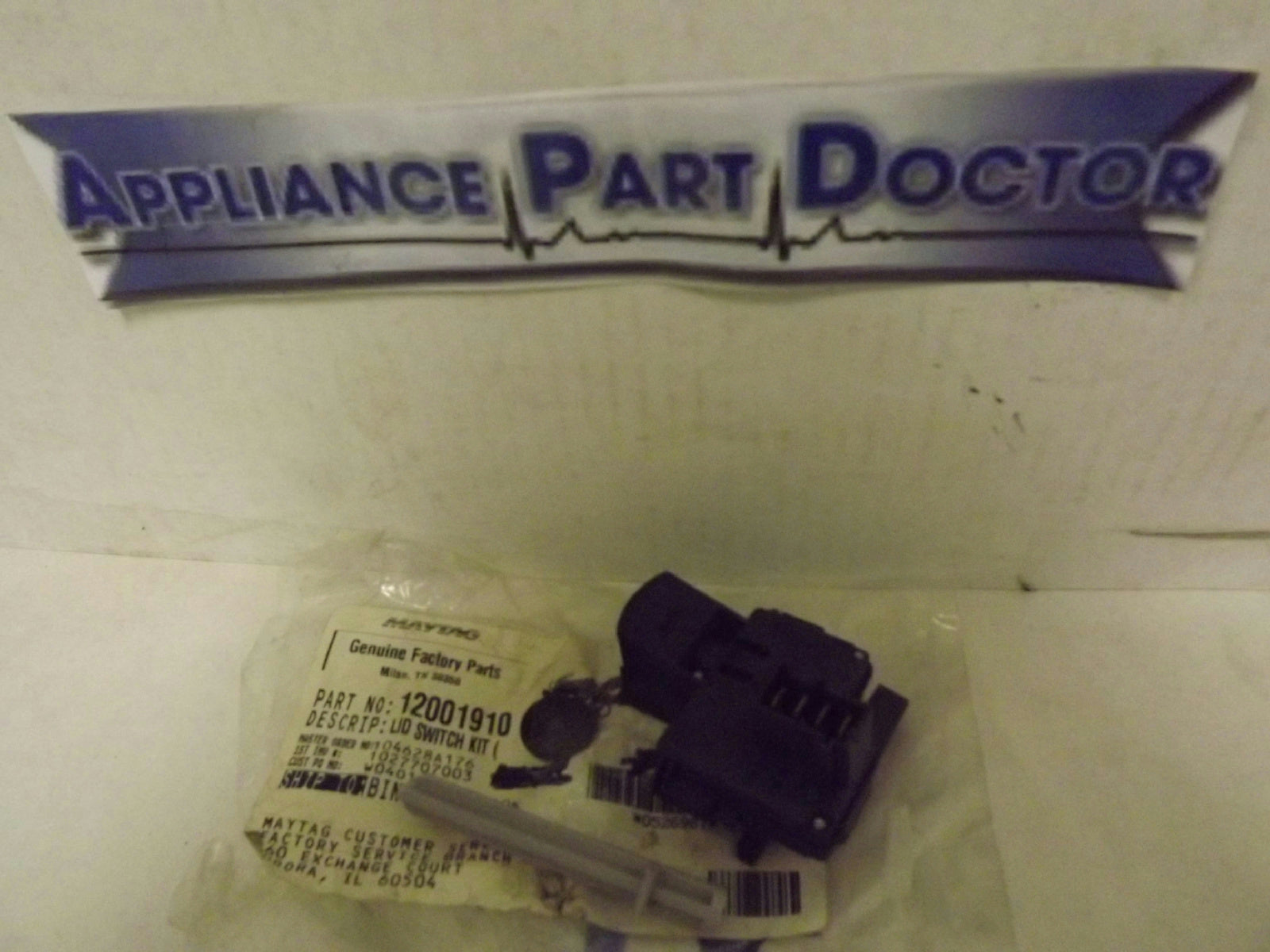 MAYTAG WHIRLPOOL WASHER 12001910 LID SWITCH KIT NEW MAYTAG WHIRLPOOL WASHER 12001910 LID SWITCH KIT NEW
